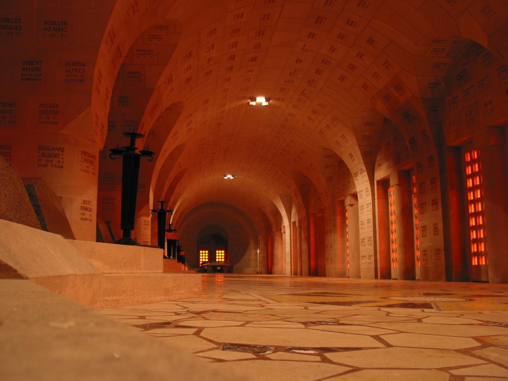 Inside view the Douaumont Ossuary